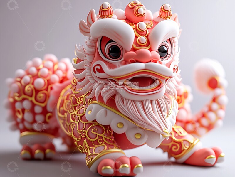 高清大图下载【趣麦麦图】金红狮子舞展示3