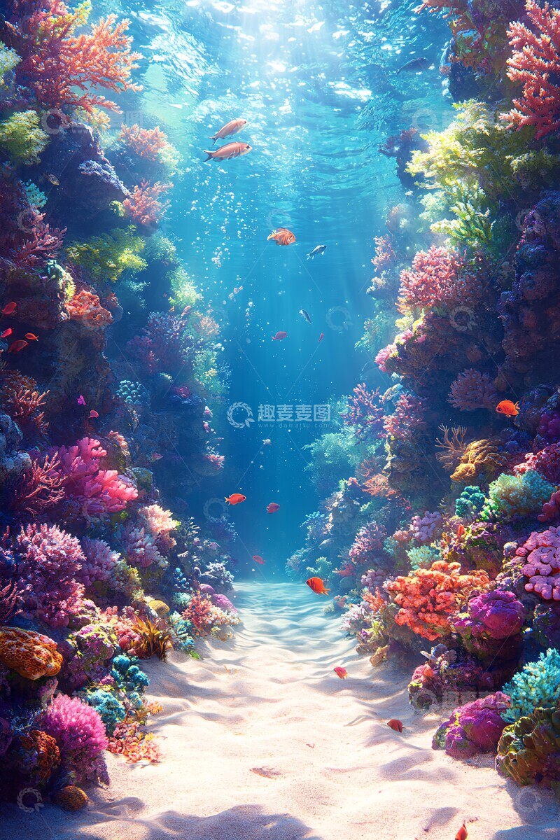 高清大图下载【趣麦麦图】海洋生物群落