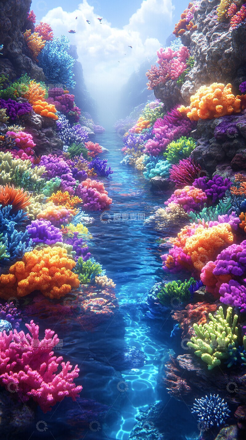 高清大图下载【趣麦麦图】海底珊瑚乐园