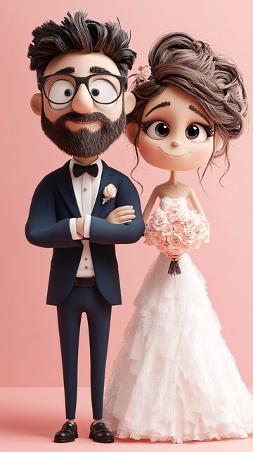 新郎新娘婚礼造型