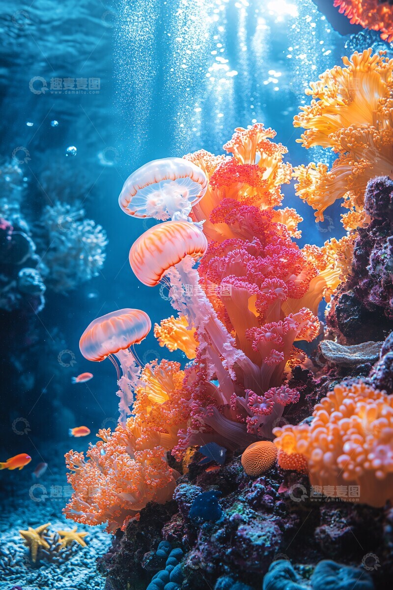 高清大图下载【趣麦麦图】珊瑚礁与海洋生物2