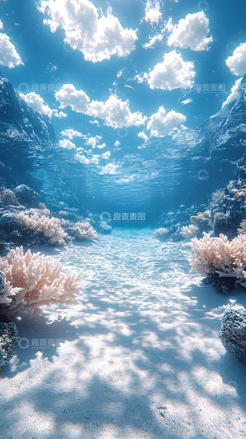 高清大图下载【趣麦麦图】海底景象海底景象海面2