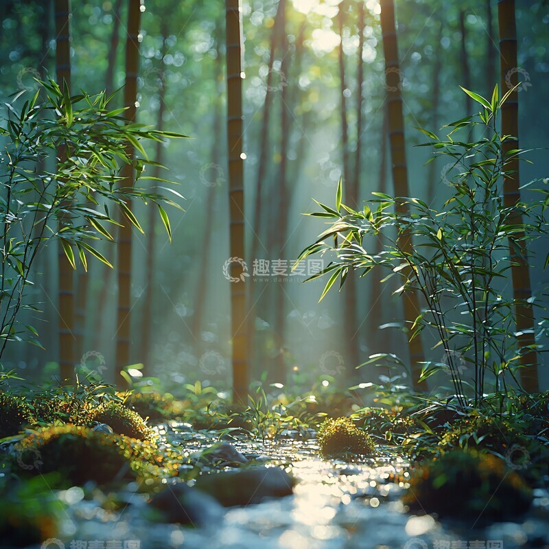 高清大图下载【趣麦麦图】竹林光影竹林光影竹子1