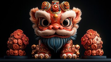 金色舞狮金色舞狮卡通