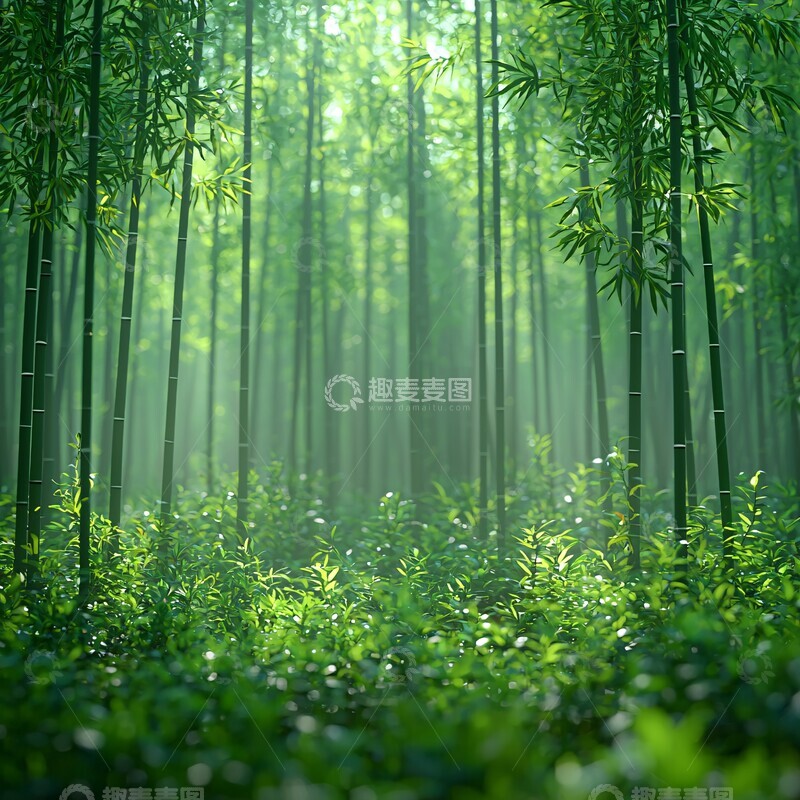 高清大图下载【趣麦麦图】竹林光影竹林光影竹子