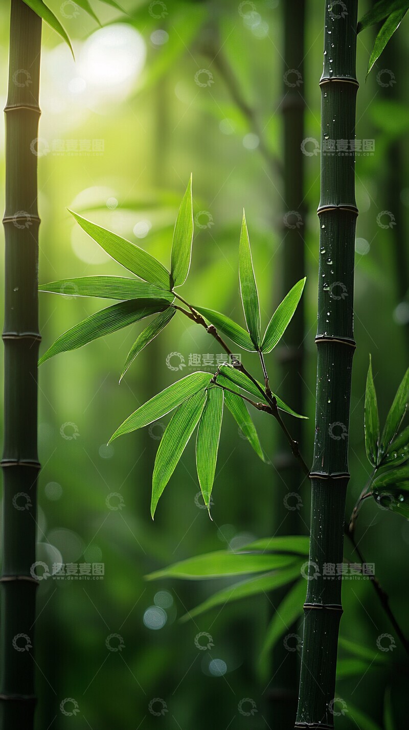 高清大图下载【趣麦麦图】竹林绿意竹林绿叶竹子2