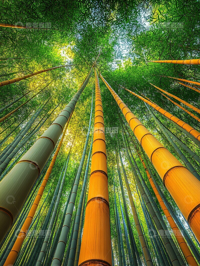 高清大图下载【趣麦麦图】竹林绿叶白干1