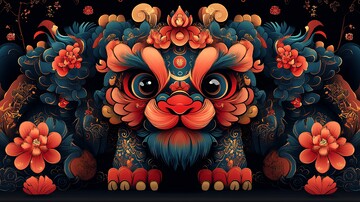 金色舞狮金色舞狮卡通1