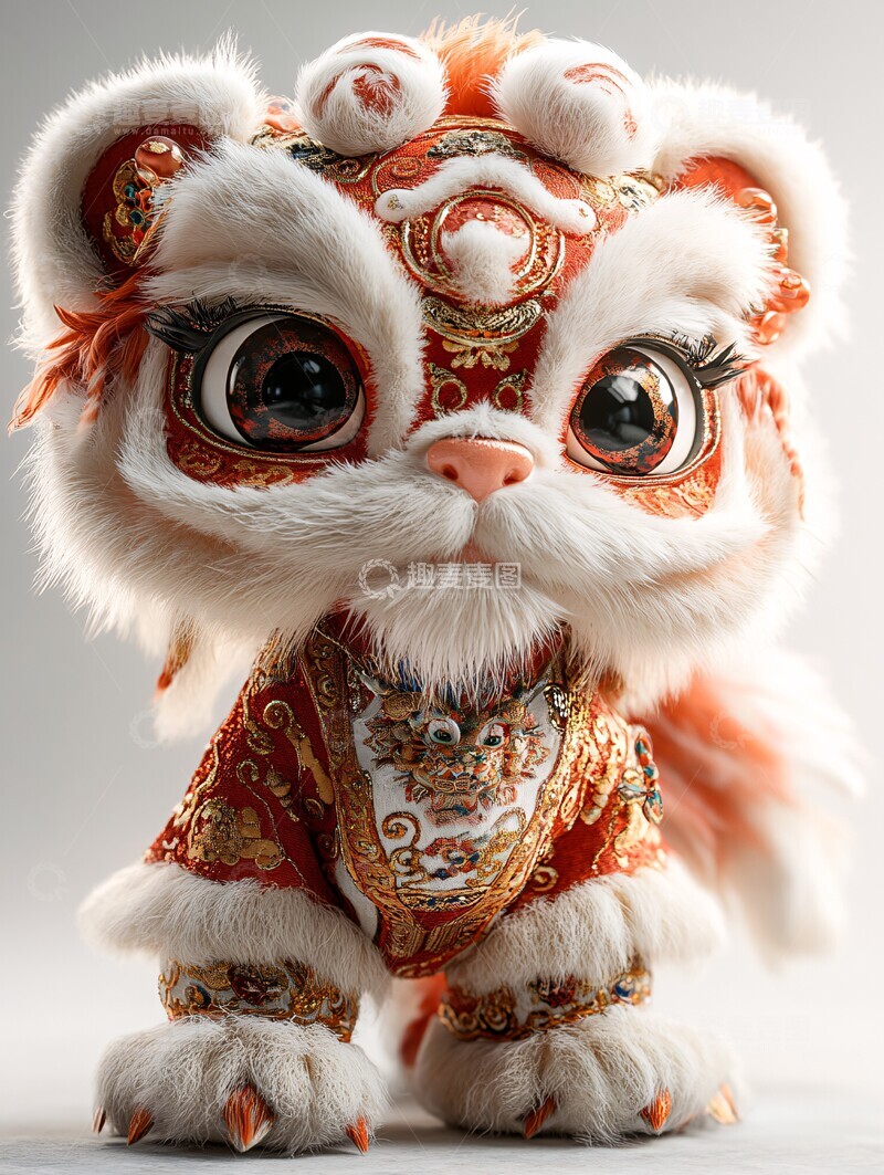 高清大图下载【趣麦麦图】狮子舞狮头角色1