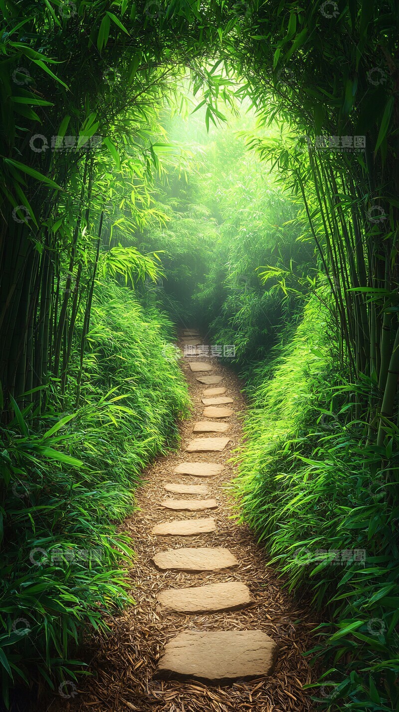 高清大图下载【趣麦麦图】竹林小径竹林小径竹子2
