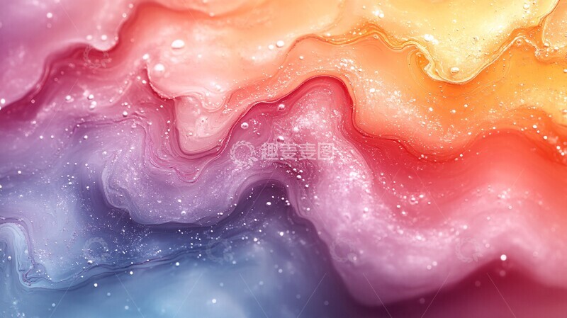 高清大图下载【趣麦麦图】水彩抽象光影1