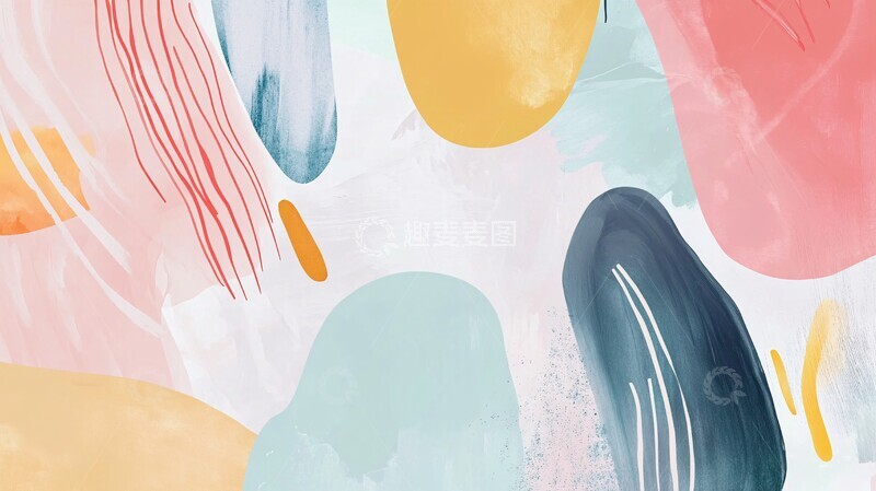 高清大图下载【趣麦麦图】柔和色彩抽象壁纸2