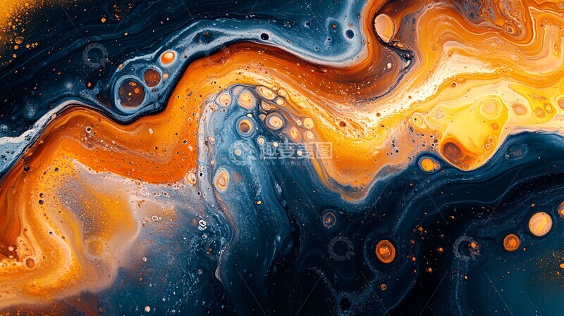 高清大图下载【趣麦麦图】彩色抽象油画1