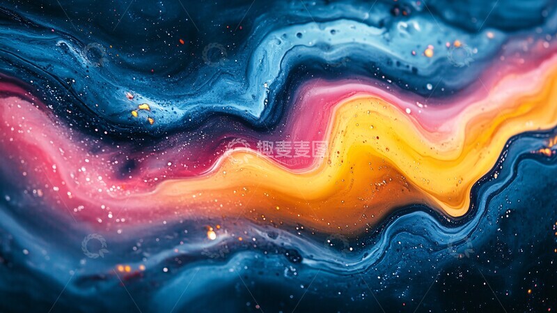 高清大图下载【趣麦麦图】彩色抽象油画2