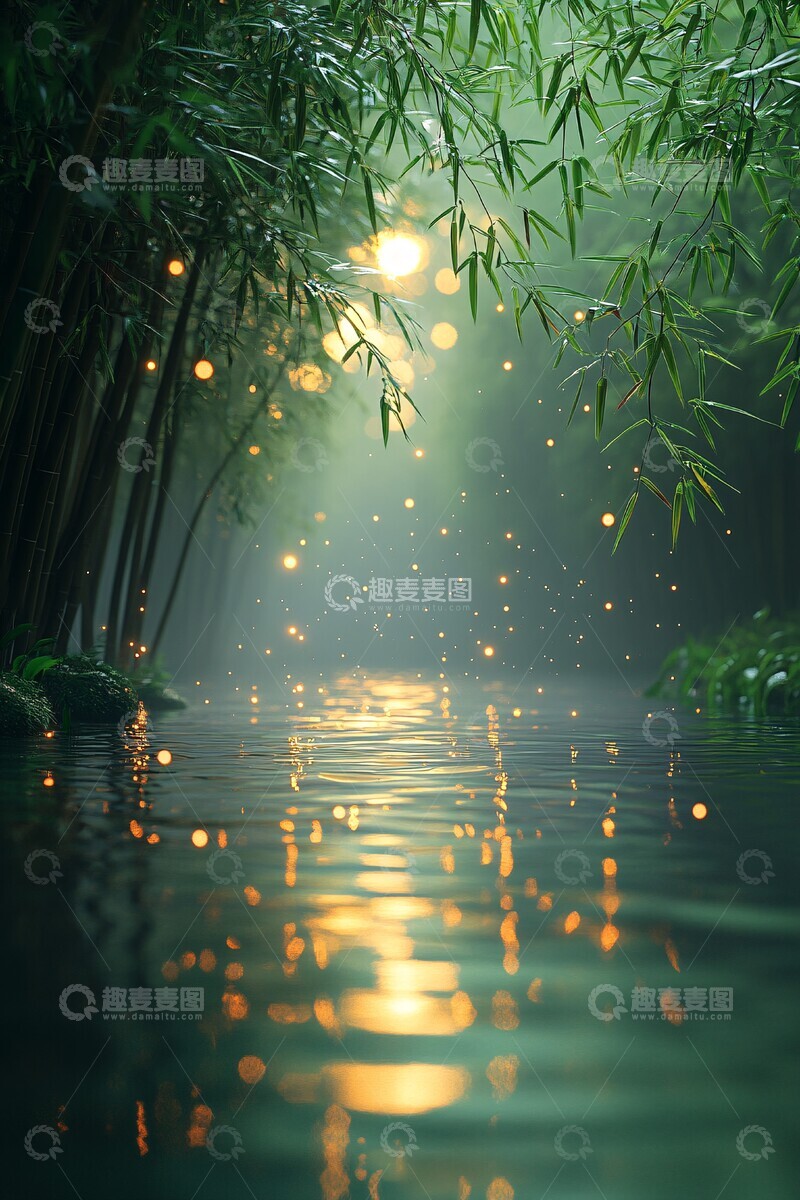 高清大图下载【趣麦麦图】竹林清水竹林清水阳光2