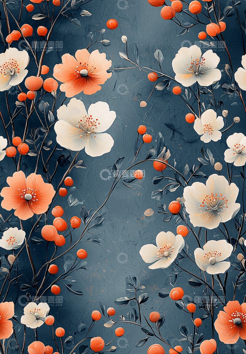 高清大图下载【趣麦麦图】细腻花卉小图案1