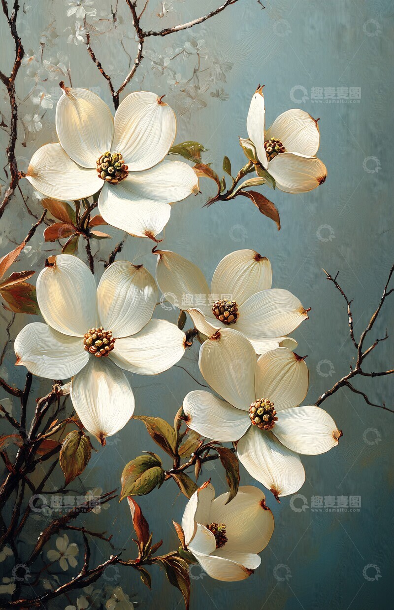 高清大图下载【趣麦麦图】白花狗木春日图3