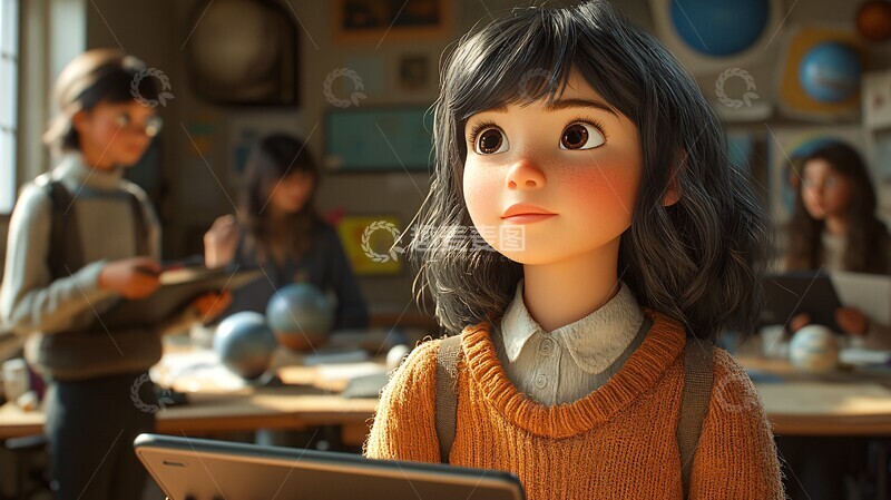 高清大图下载【趣麦麦图】行星探索与学习场景