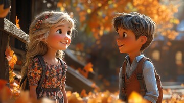 女孩与同学放学1