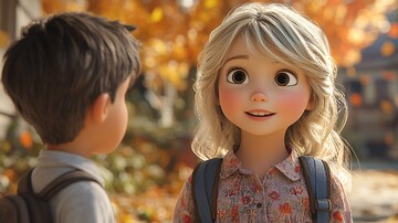 女孩与同学放学2