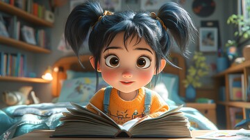 女孩读书女孩读书书桌