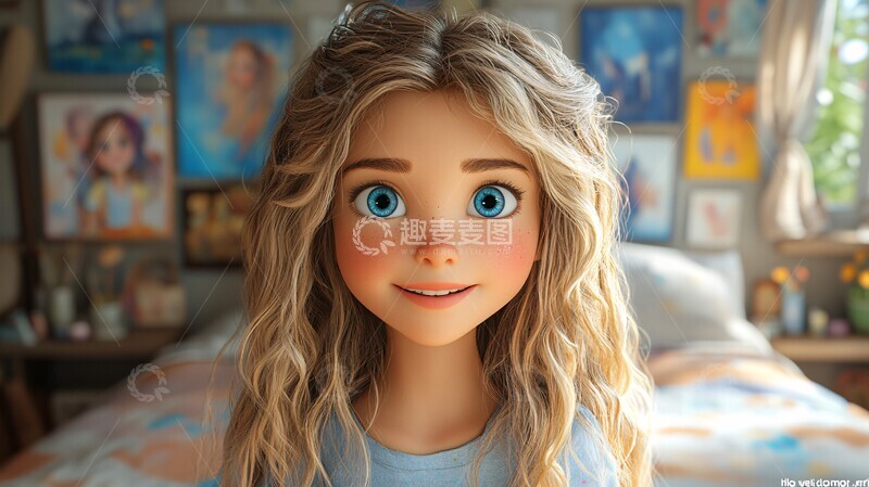 高清大图下载【趣麦麦图】艾玛的彩色卧室2