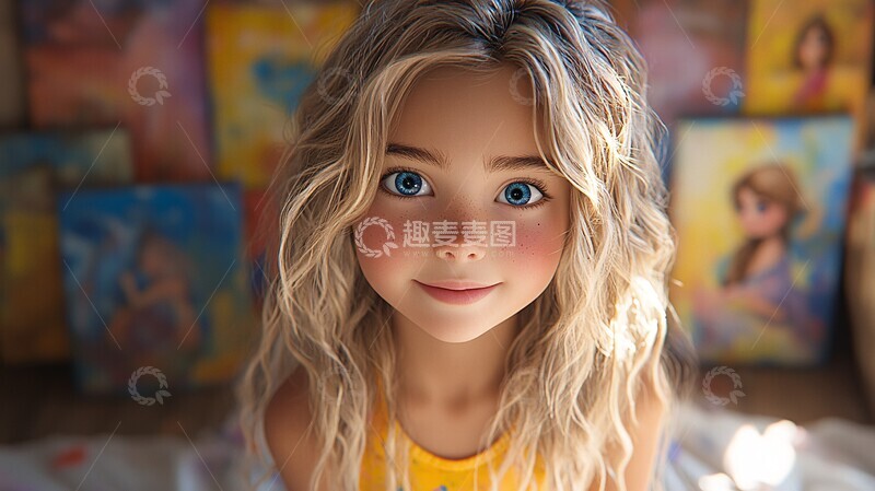 高清大图下载【趣麦麦图】艾玛的彩色卧室1