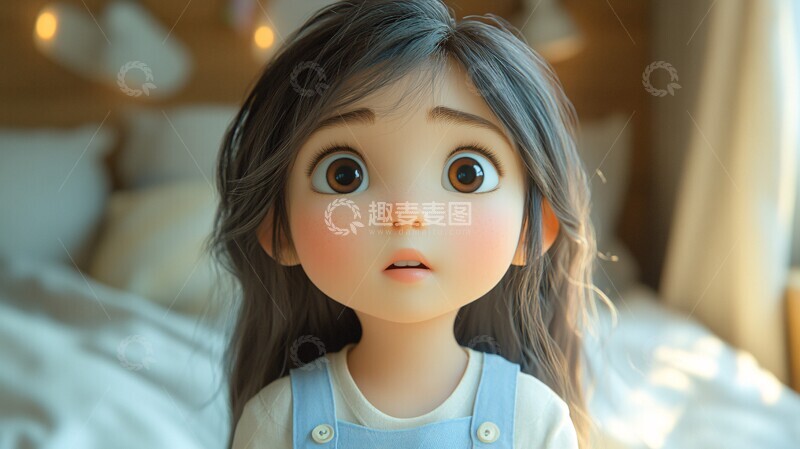 高清大图下载【趣麦麦图】-小女孩上学告别妈妈1