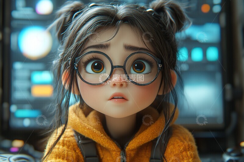 高清大图下载【趣麦麦图】少女仪表盘工作2