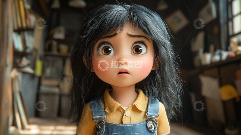 高清大图下载【趣麦麦图】小女孩上学告别妈妈2