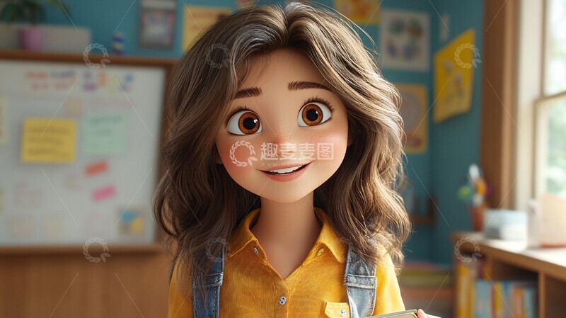 高清大图下载【趣麦麦图】英语老师课堂
