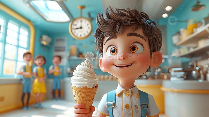 高清大图下载【趣麦麦图】冰淇淋天堂时光