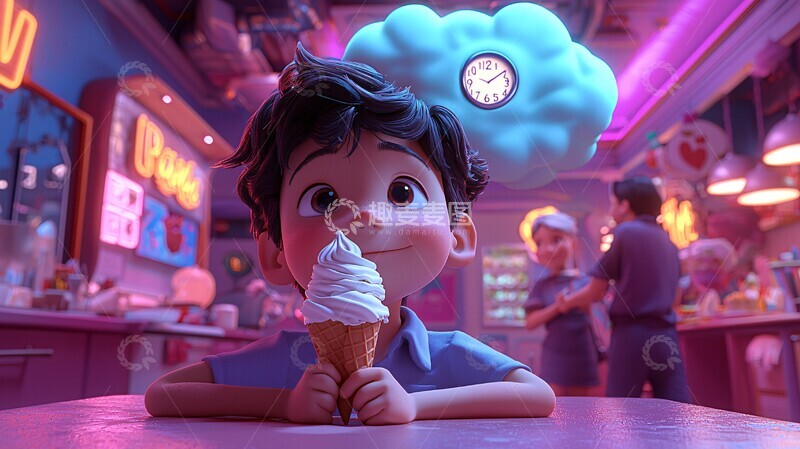 高清大图下载【趣麦麦图】冰淇淋天堂时光1