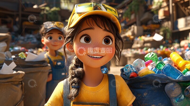 高清大图下载【趣麦麦图】回收合作大行动