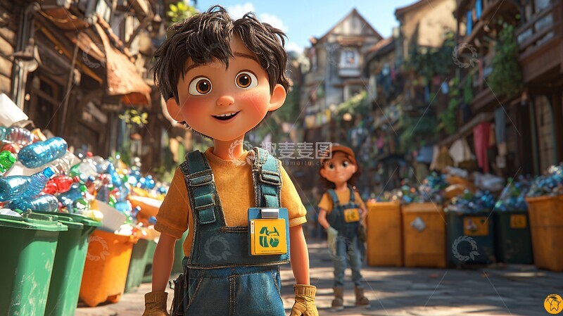 高清大图下载【趣麦麦图】回收合作大行动1