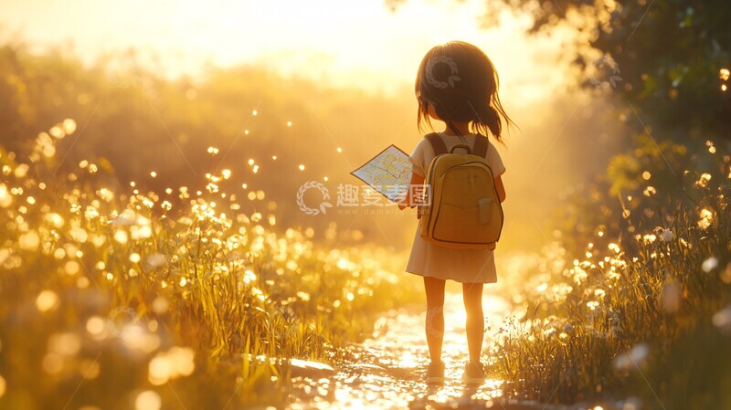 高清大图下载【趣麦麦图】少女背包寻路1