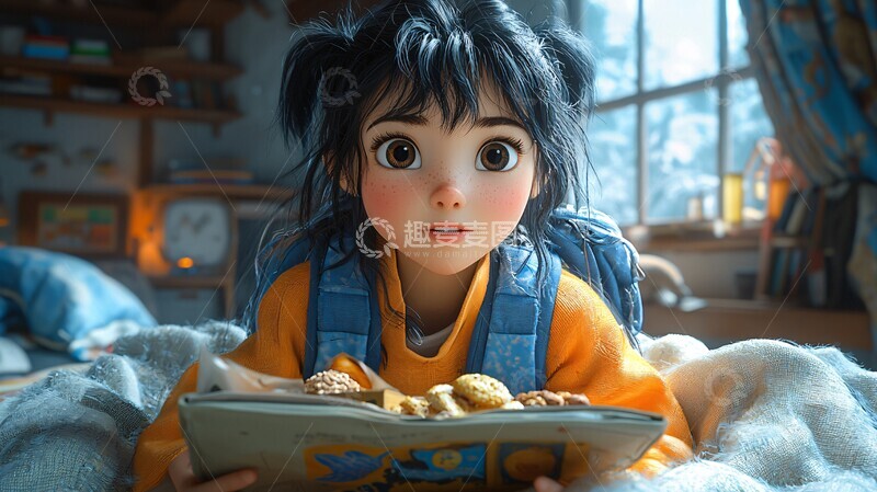 高清大图下载【趣麦麦图】露娜整理小背包1