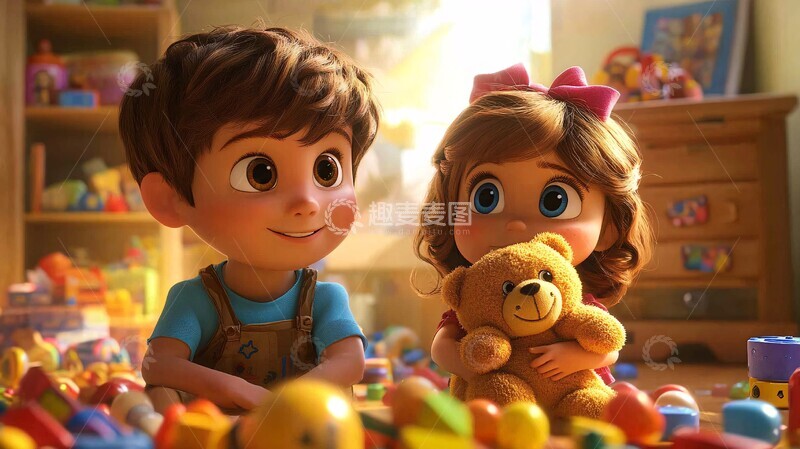 高清大图下载【趣麦麦图】玩具房的快乐时光