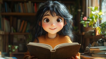 少女读书的温馨时刻1