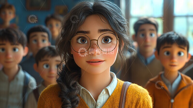 高清大图下载【趣麦麦图】女教师学生上课3