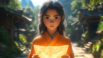 智慧少女与发光地图