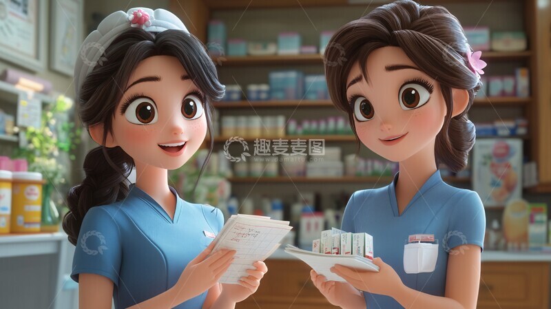 高清大图下载【趣麦麦图】护士记笔记数药盒3