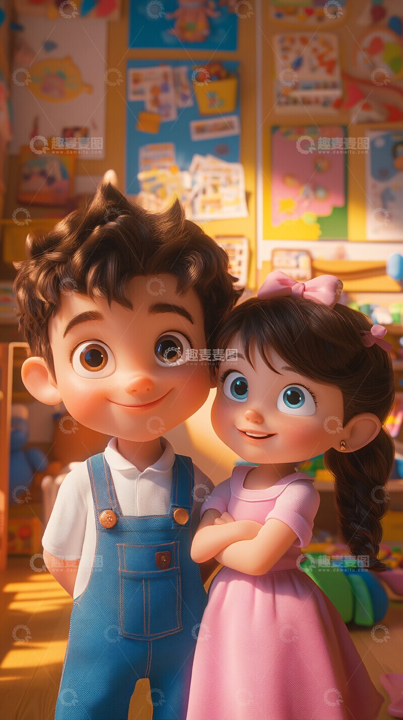 高清大图下载【趣麦麦图】男孩女孩玩具2