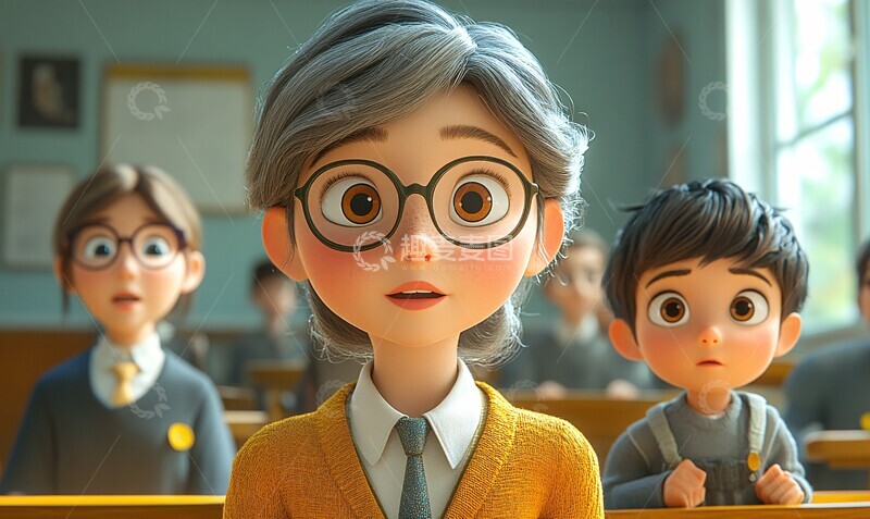 高清大图下载【趣麦麦图】教师与学生课堂1