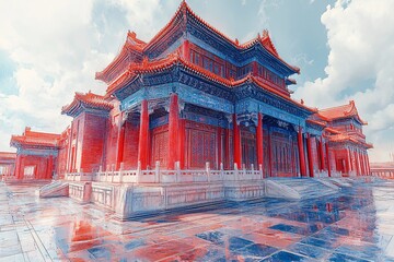 古建筑激光轮廓3