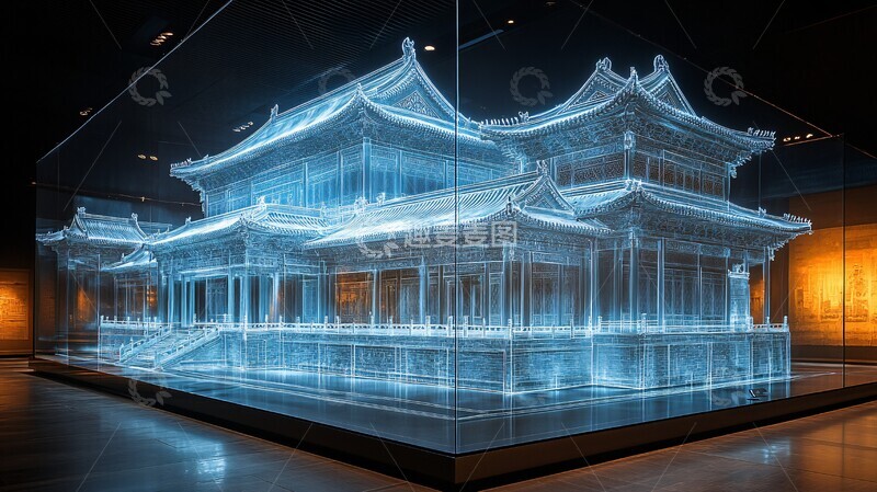 高清大图下载【趣麦麦图】秦宫殿全息投影