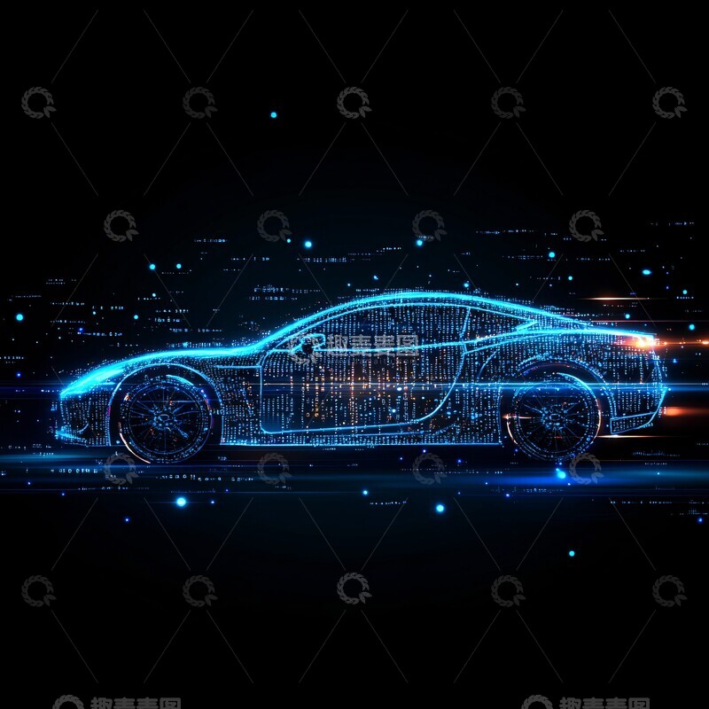高清大图下载【趣麦麦图】未来感汽车轮廓
