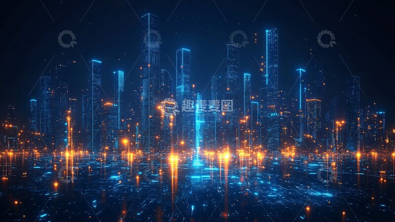 高清大图下载【趣麦麦图】数字城市科技图3