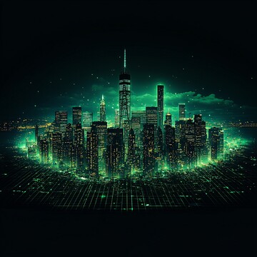 城市网格天空线1