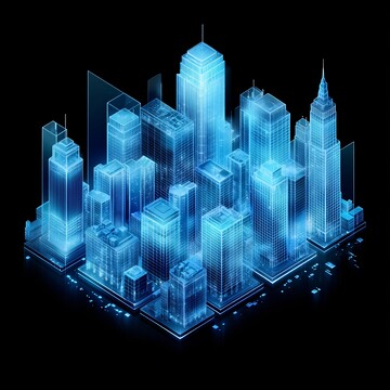 玻璃之城玻璃城市建筑1